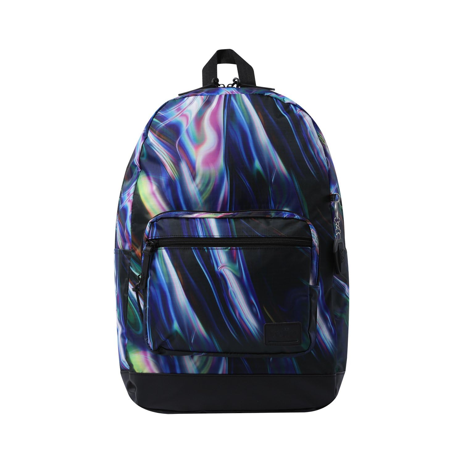 TOTTO - Mochila para Ordenador Portátil de 14 Pulgadas, Modelo Tocax, 2 Compartimentos, Bolsillo con Organizador y Porta Móvil, Bolsillo Botella, Espaldar Ergonómico, Estampado Litmus Multicolor