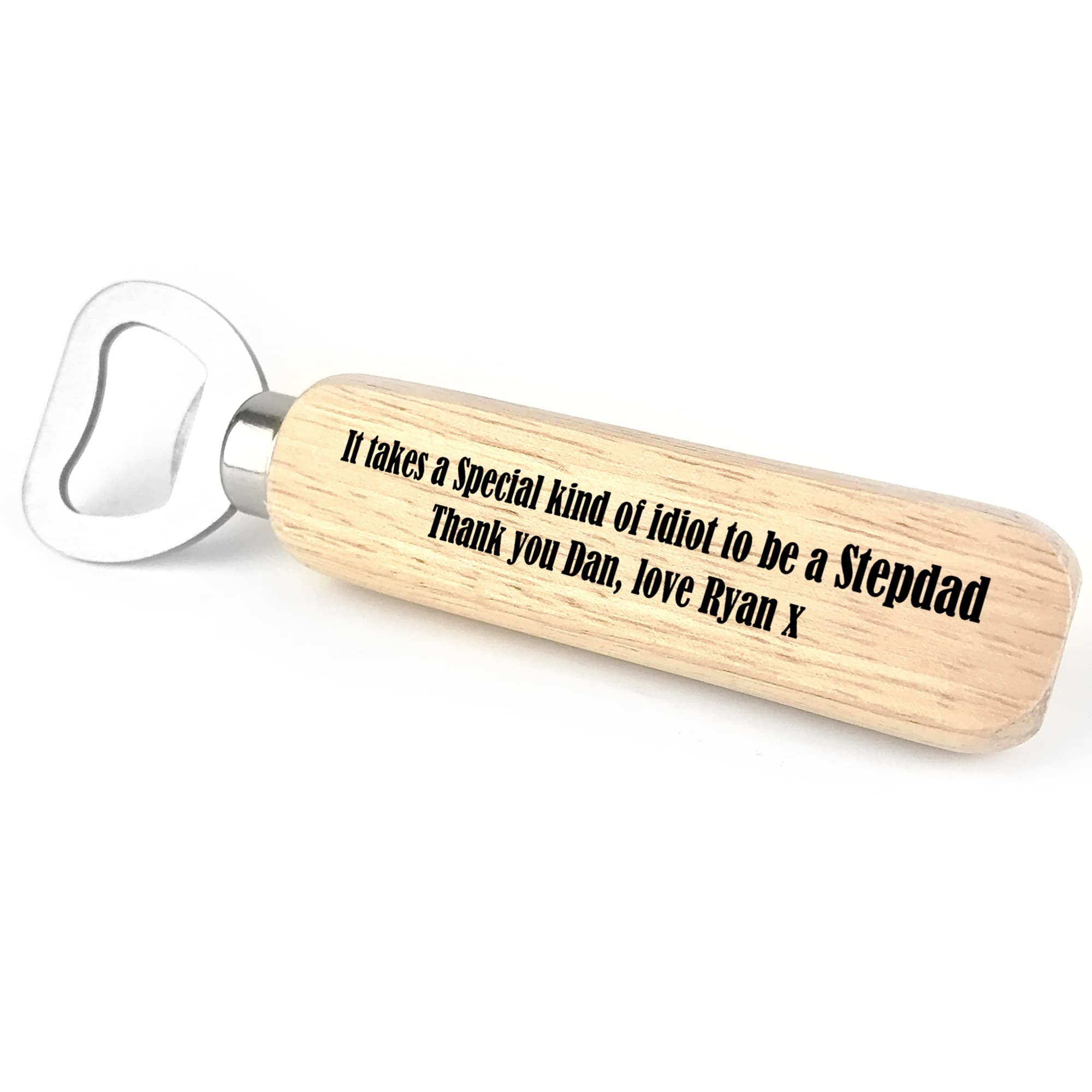 Gift for Step Dad Christmas Birthday Personalised Bottle Opener Thank You Gift