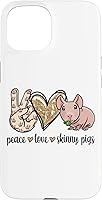 Vista 6 de Womens Girls Cute Funny Peace Love Hairless Guinea Pig Lover Case for iPhone 16