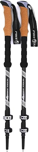 Miniatura 7 de Pike Trail Bastones de trekking  Palillos plegables de fibra de carbono ligeros para caminar y senderismo  para hombres y mujeres  Altura ajustable