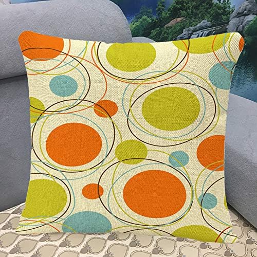 Miniatura 5 de Funda de almohada colorida de los años 50, retro, abstracta, de mediados de siglo, moderna, decorativa, funda de cojín cuadrada para sofá, cama,