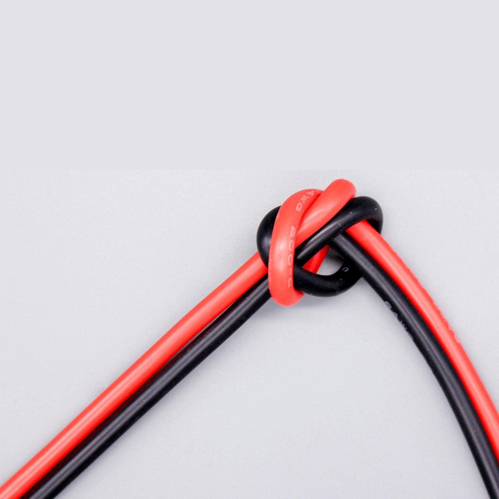 Cable de cobre rojo y negro de 2 pines, cable eléctrico de cobre estañado, cableado eléctrico aislado, cable de extensión, 50 m 20 AWG