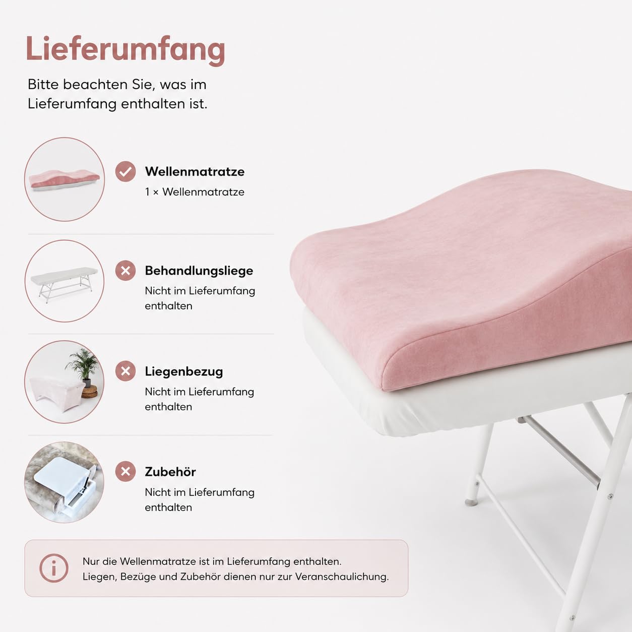 Materac-wave z memory foam do leżanka kosmetyczna/stoły do masażu, 190x70 cm, idealnie do salonu przedłużania rzęs, PMU, czarny