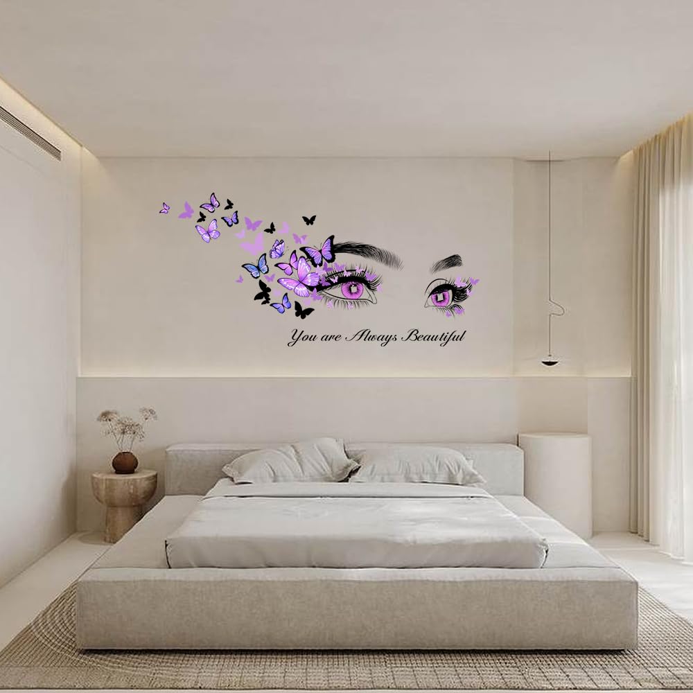INDIGOS UG - Decalcomanie da muro - adesivi da parete - Murale - W070 - Farfalla, Marrone, 96x95 cm - Decorazione per soggiorno, camera dei bambini, ufficio, scuola