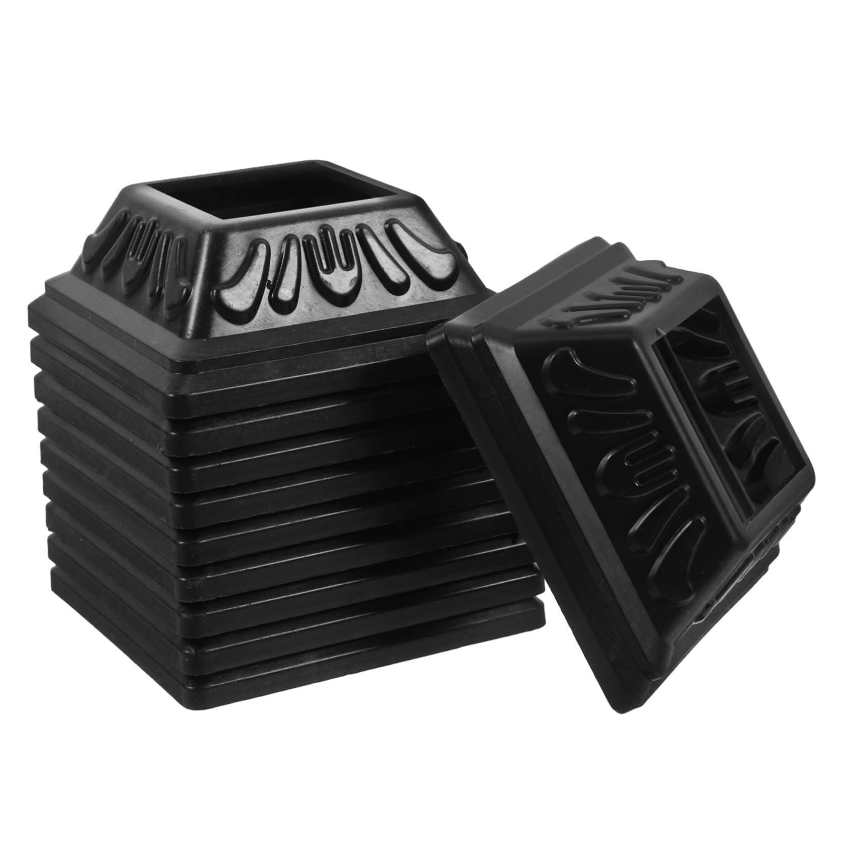 10 Pezzi Tappi Copertura Pali Nero in Pvc per Base del Deck e Recinzioni, Copertura Decorativa per Colonne e Supporti