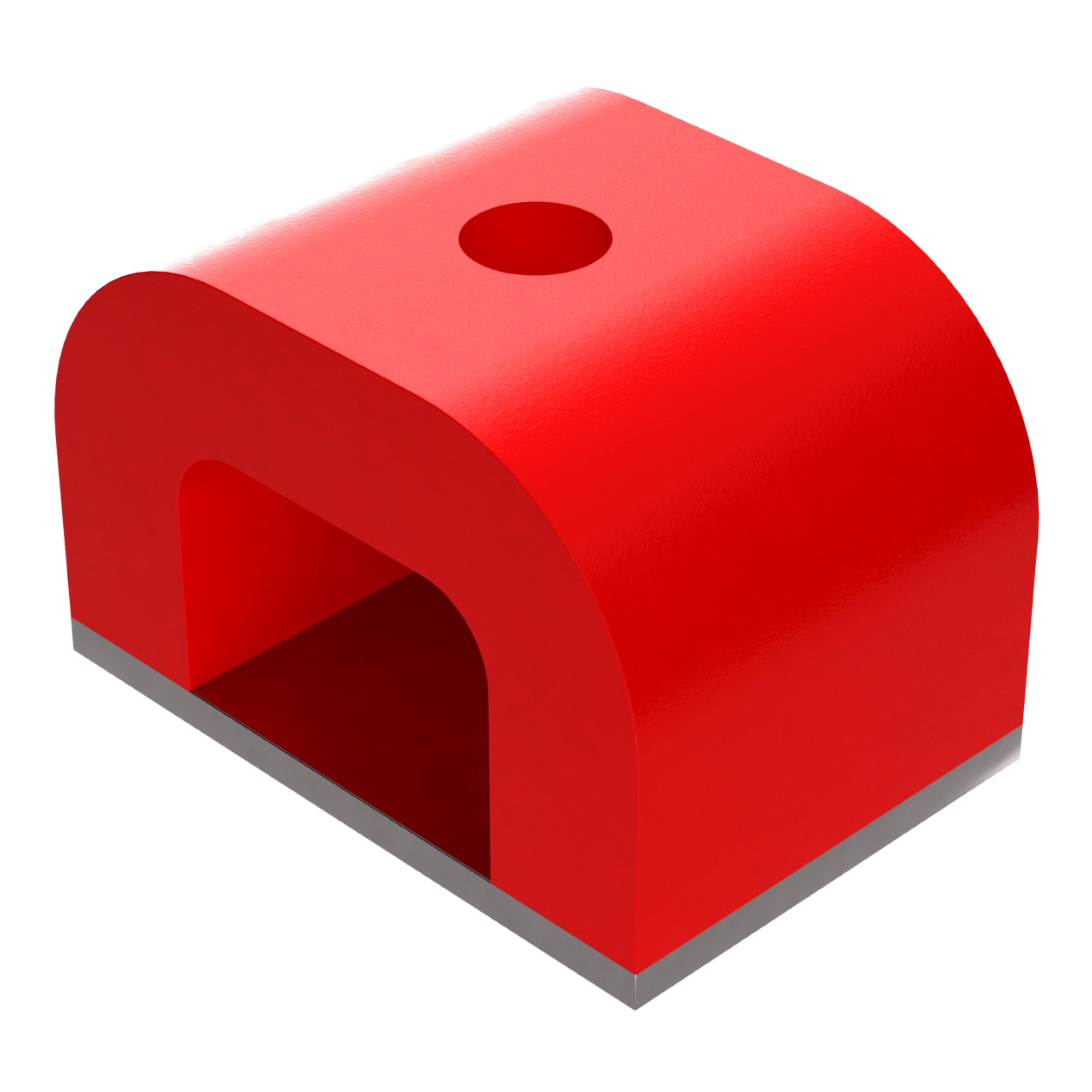 Red Cast Alnico 5 Bridge Magnet With Keeper, 1.18" Wide, 0.78" High, 0.78" Thick, 0.20" Hole On Top (Pack of 1)