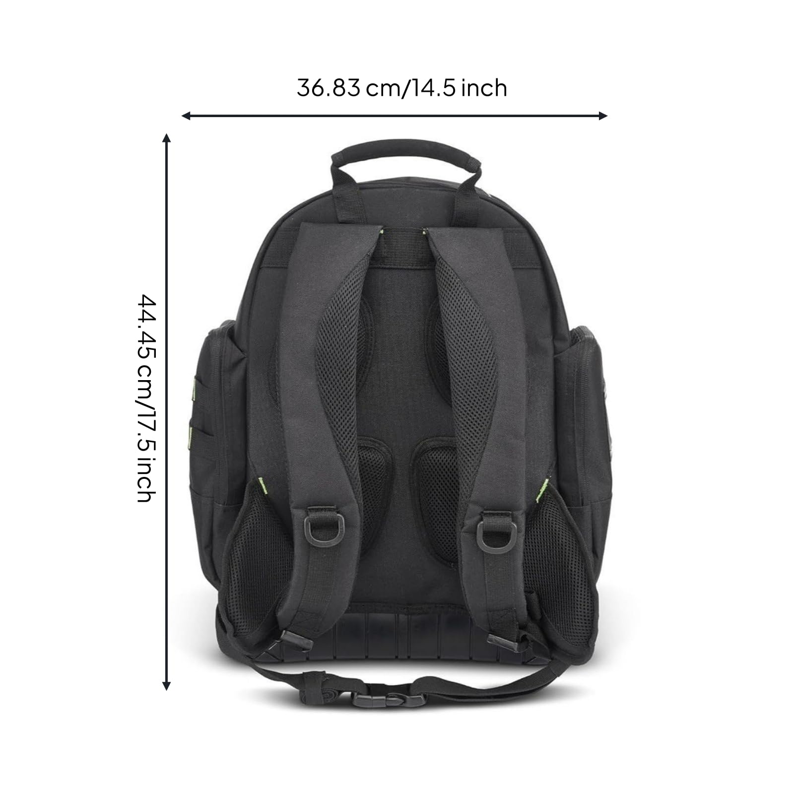 Sac à Dos Outils Sac à Outils Sac Organisateur Sac de Travail Fond Moulé Stable Gardant le Sac Droit Multiples Poches Extérieures et Rangements Zippés