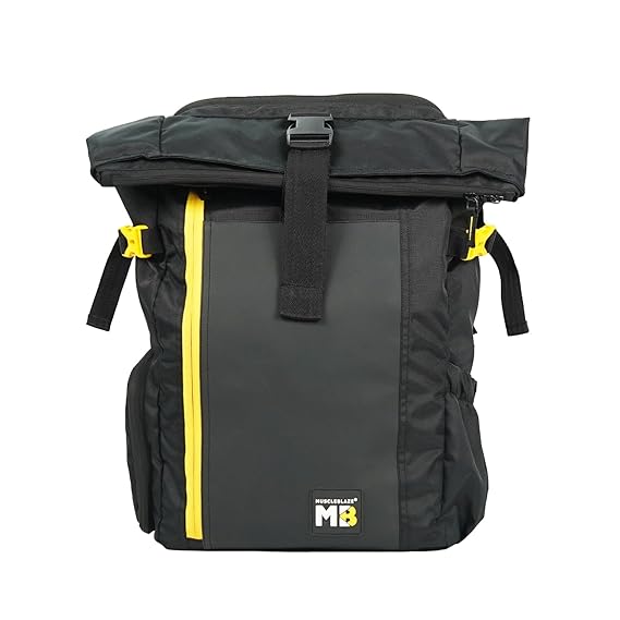 MuscleBlaze Tri-Flex Laptop BackPack (Stealth Black, 35L) | Laptop Bag for Men & Women/Travel Bag/Office Bag | With 15 Laptop Sleeve with Padded Laptop Compartment