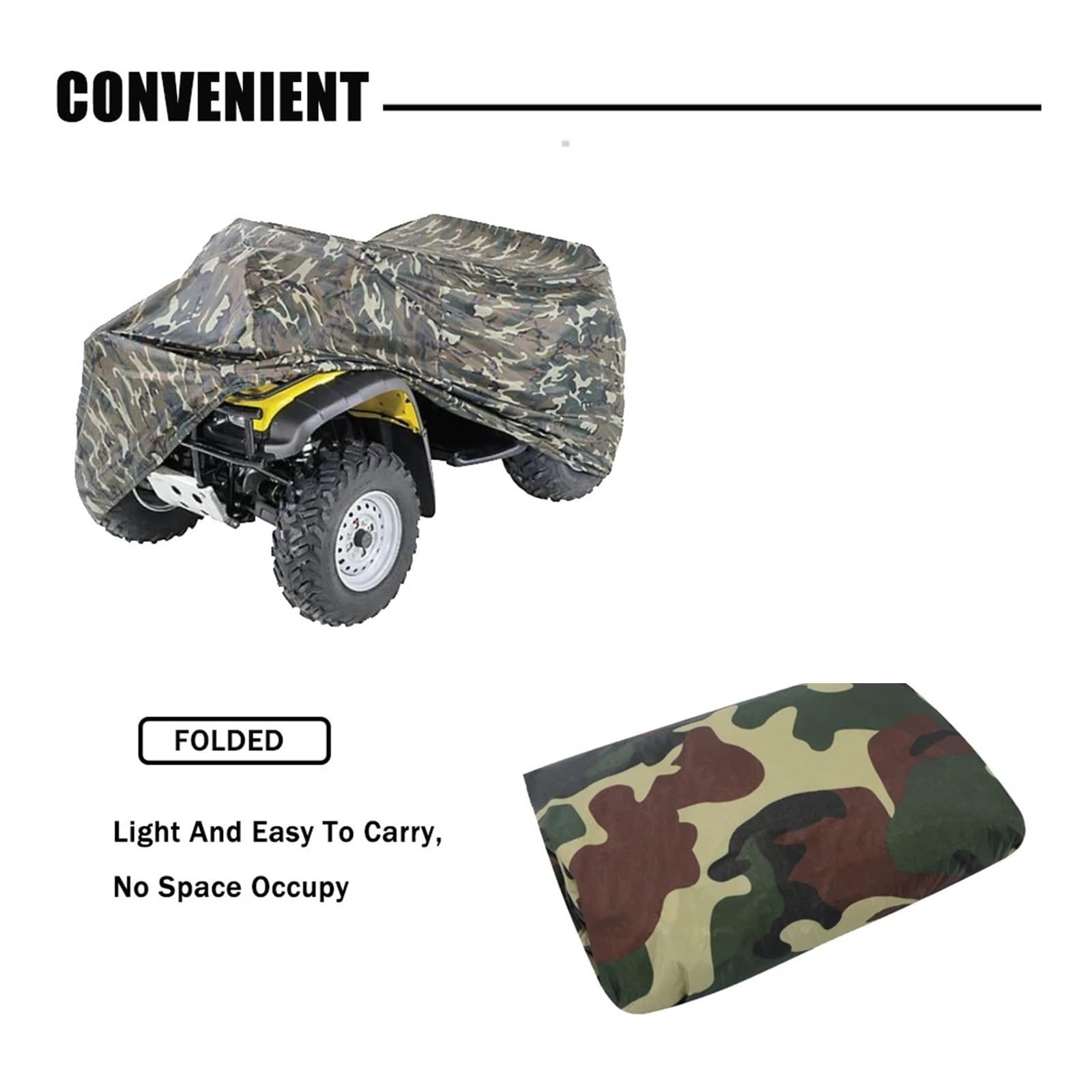 Motorradgarage Winterfest Passend Für Grizzly wasserdichte Motorrad-Abdeckung Quad-Bike ATV Fahrzeug Strandschutz Für Polaris Sportsman(Camouflage)