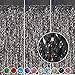 Black Foil Curtain Backdrop, CYLMFC 3 Pack 3.3 ft x 6.6 ft Sparkle Metallic Foil Curtains for Photo Booth Props Decoration,Graduation,Fiesta,Halloween Party Decor