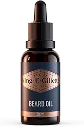 King C. Gillette Óleo de barba masculino – Argan, jojoba, abacate, semente de macadâmia e óleos de amêndoa – hidrata e suaviza a barba