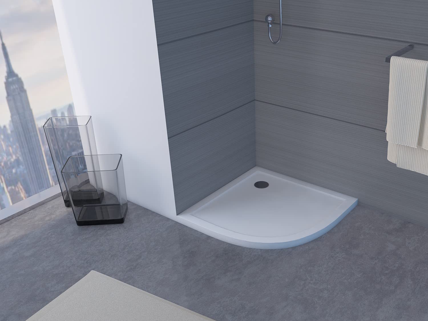 AURLANE Receveur pure 2 Acrylique 90x90 pas cher