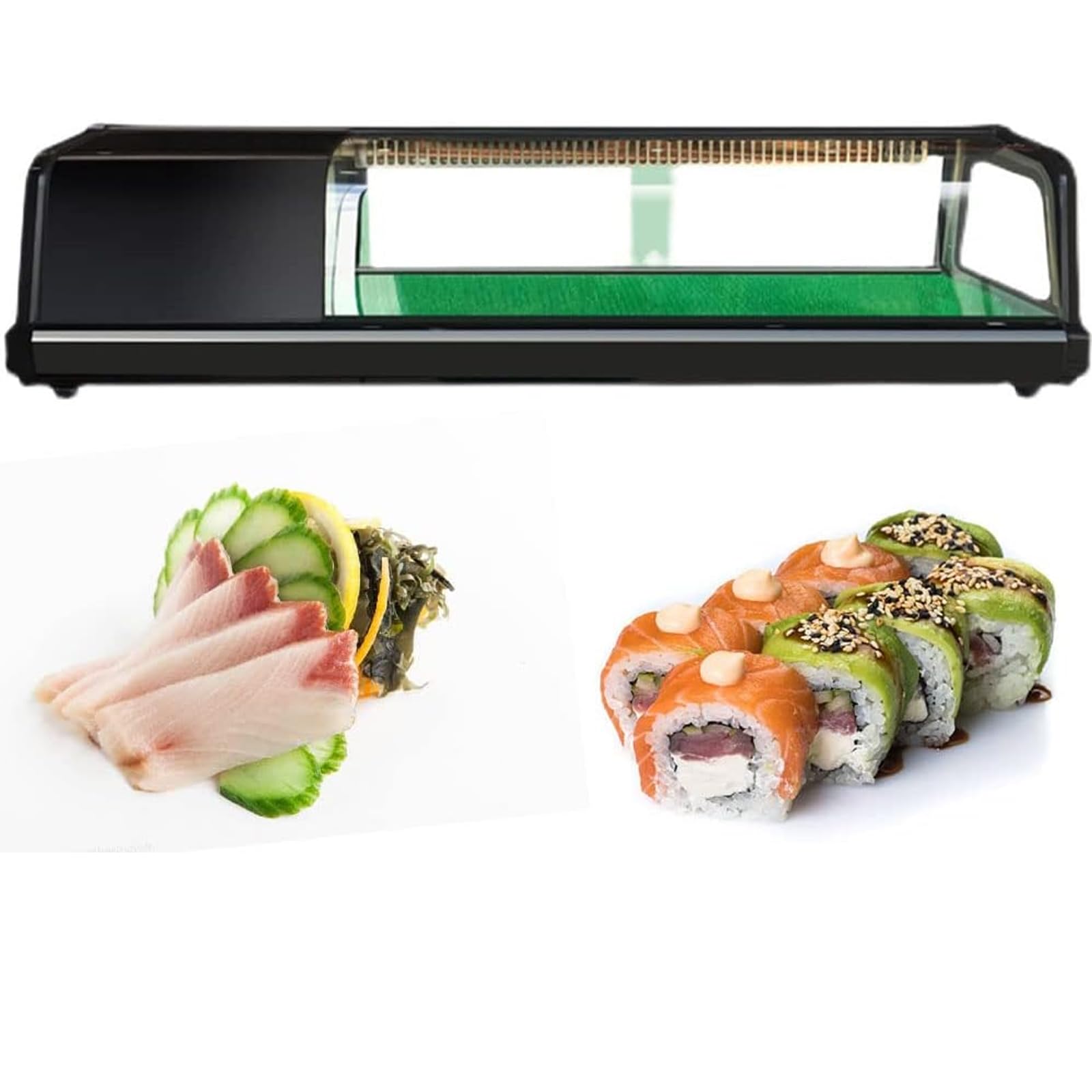 Witryna Chłodnicza Do Sushi, Komercyjna Szafka Do Sashimi Chłodzony Pulpit Utrzymujący Świeżość Jednowarstwowa Szafka Do Gotowania Łososia Witryna Z Żywnością Owocową