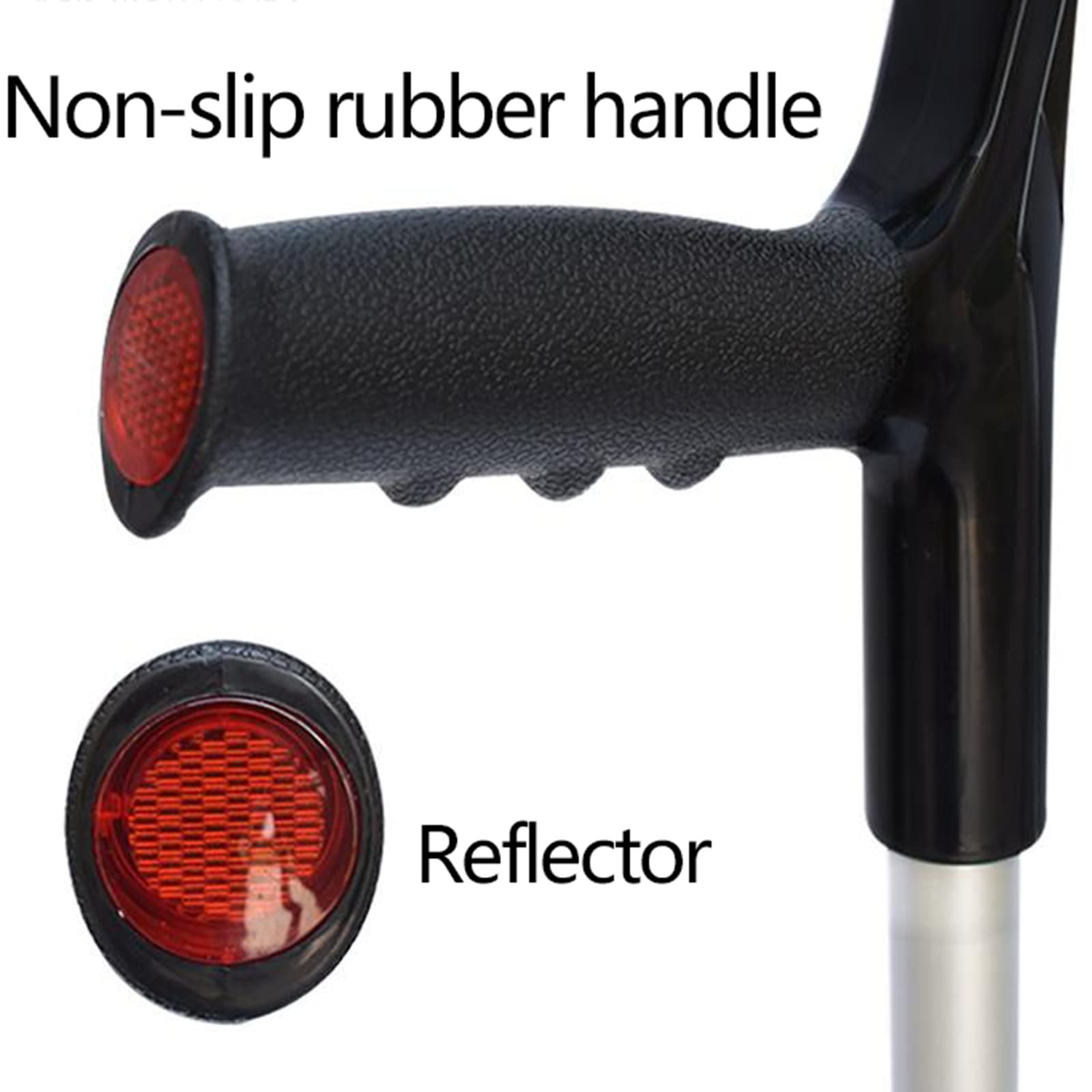 Stampelle per avambraccio per Adulti/Giovani (1 Paio), stampelle per braccioli Regolabili per Camminare, stampelle in Alluminio Leggero con Gomma Antiscivolo