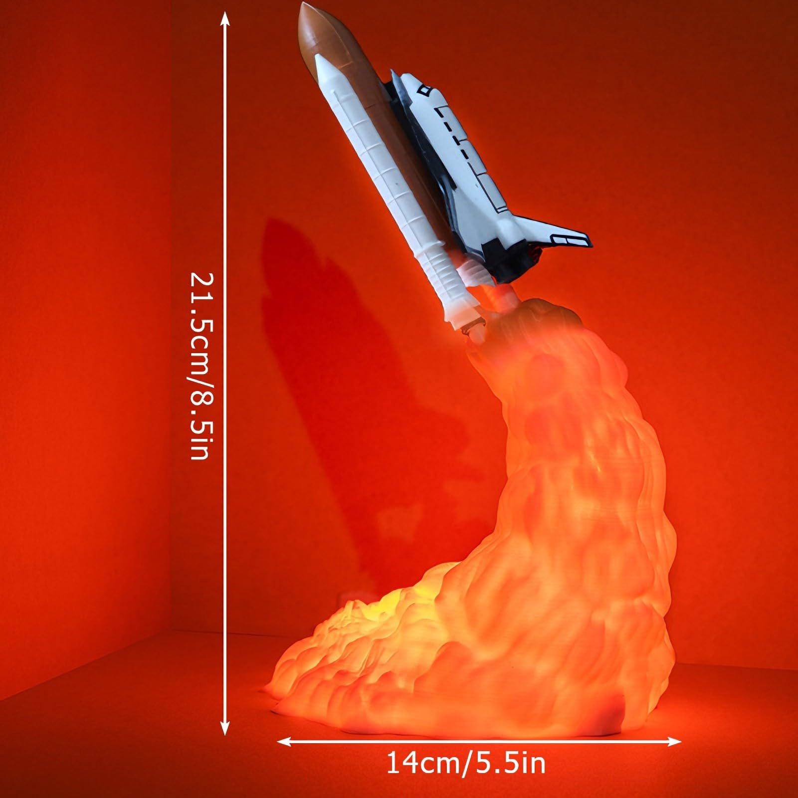 Ogień Smok Lód Smok Lampa 3D Drukowana Rakieta Lampa LED Księżyc Świecący Znak do Sypialni Salonu Bar Impreza z USB Akumulator