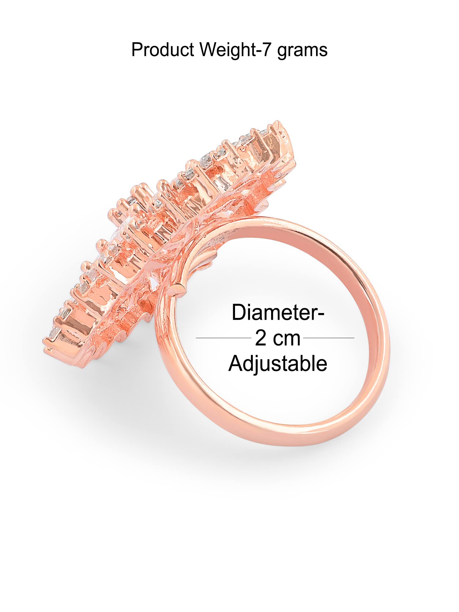 Cubic Zirconia Statement Ring for Women