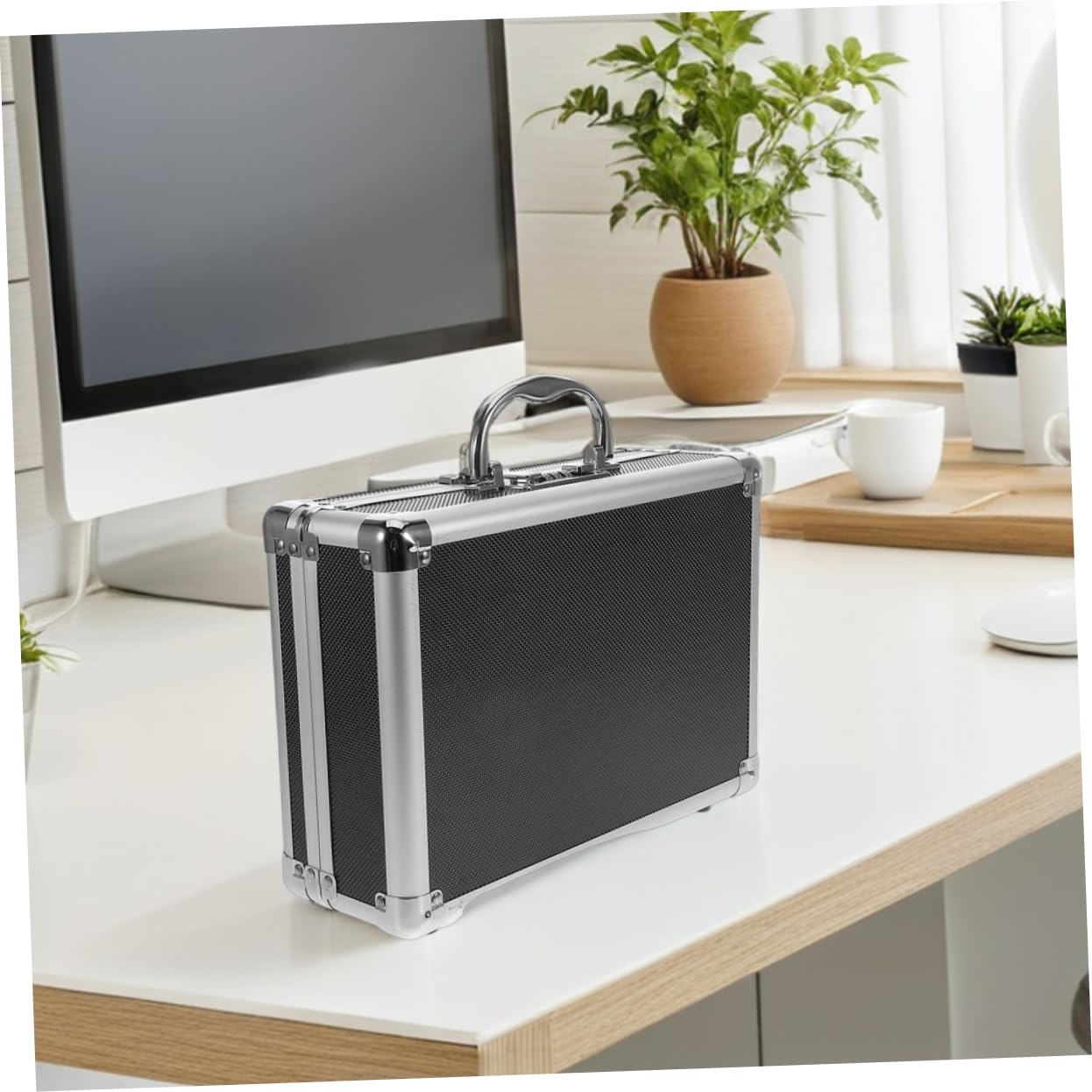 MAGICLULU Cassetta Porta Utensili in Lega di Alluminio Custodia di Stoccaggio Portatile per Attrezzi Adatta Casa Ufficio e Viaggi