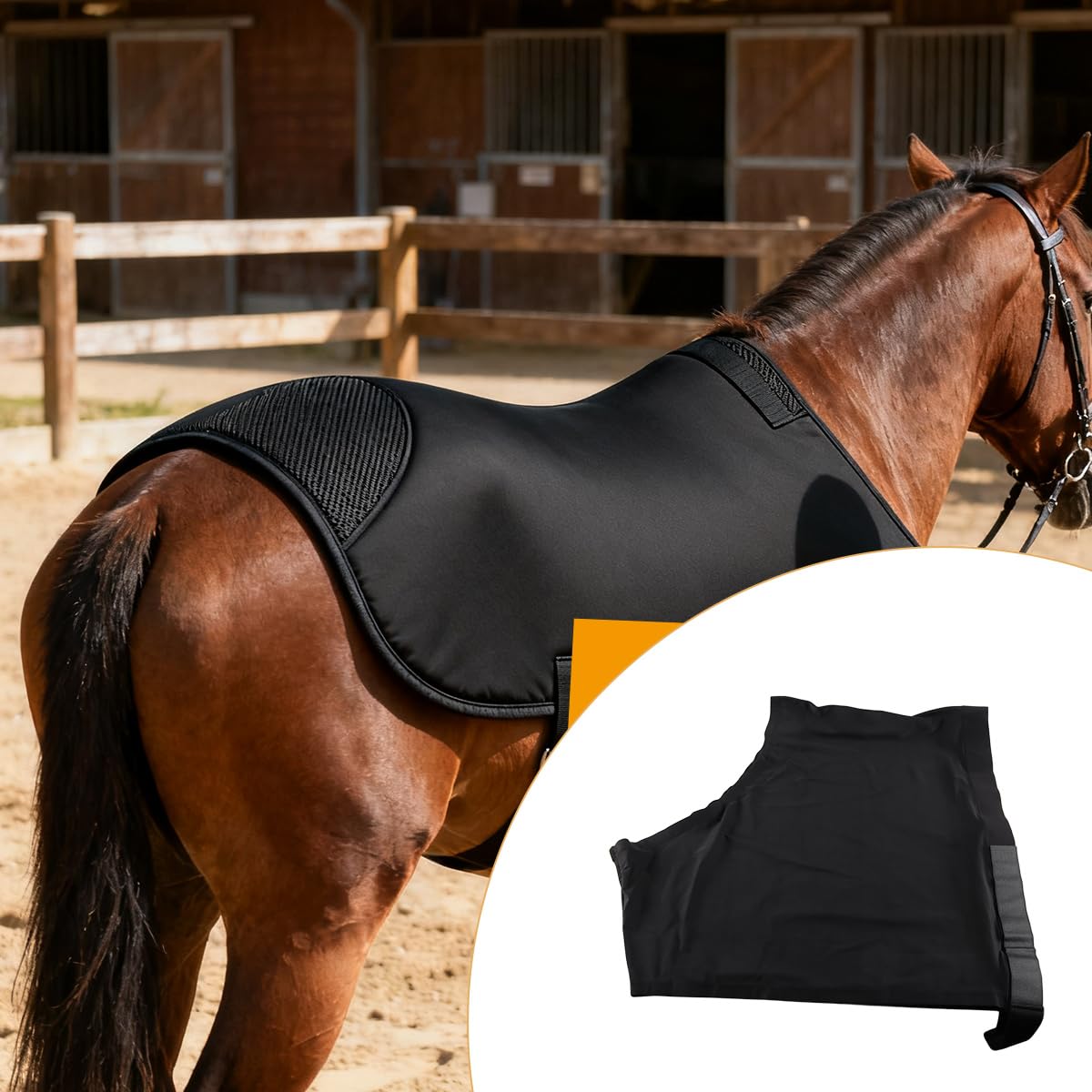 Protège-épaules et plastron en élasthanne pour cheval – Très élastique, respirant et réutilisable