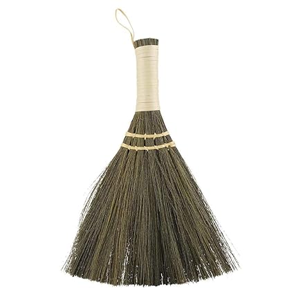 FTVOGUE Household Manual Straw Braided Small Broom Handmade Dust Floor Cleaning Sweeping Broom Soft Hos