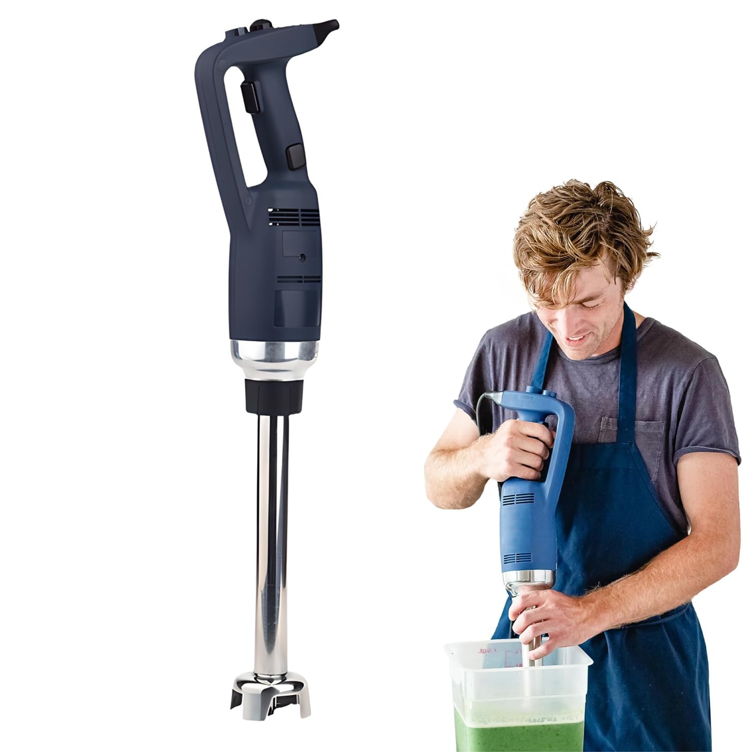 FHRKA Commercial Immersion Blender, 500W Variable Speed Motor, 2000-14000 RPM Heavy Duty Stick Blenders with 500mm Long