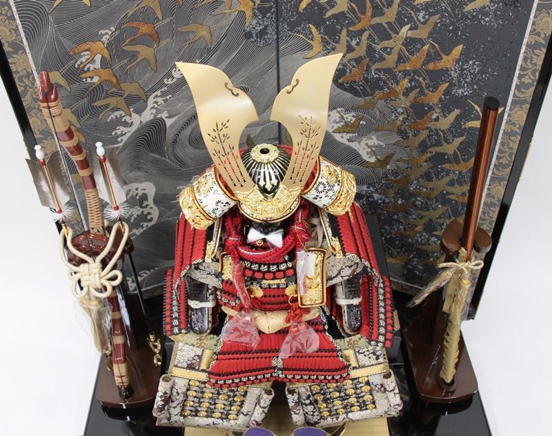 五月人形】兜飾り ケース飾り「織田信長 格子付竹虎」初節句 端午の