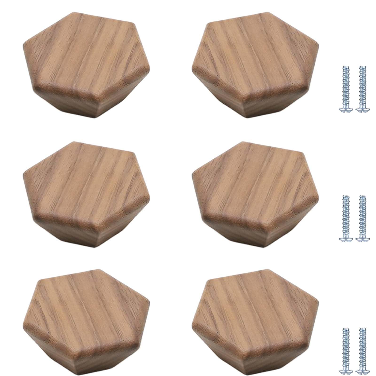 Poignées de tiroir de cuisine en bois rond pour rénover les placards