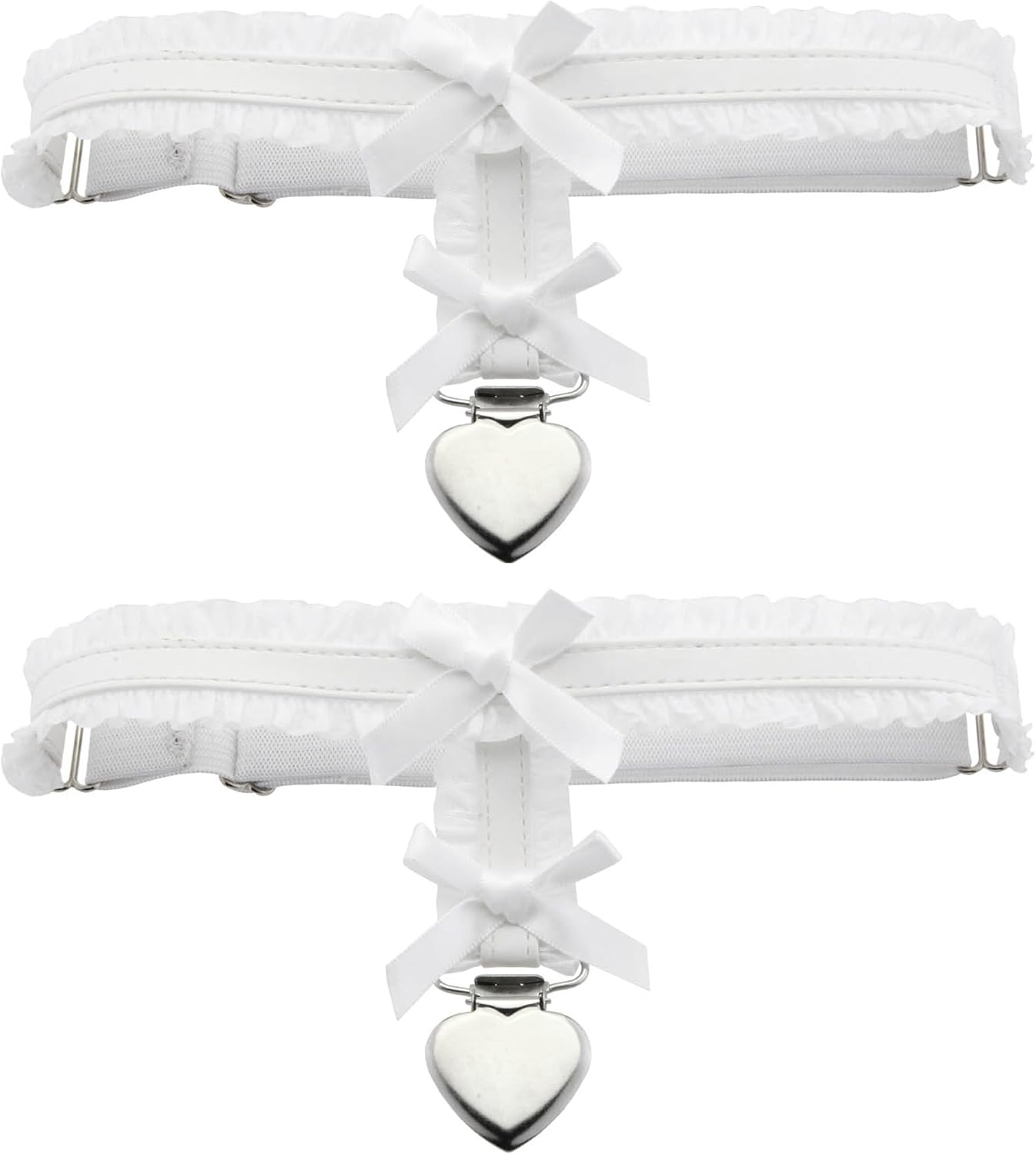 YunPeng Women Punk Gothic Garter Adjustable Wedding Bowknot Bridal Lace Garter Belt