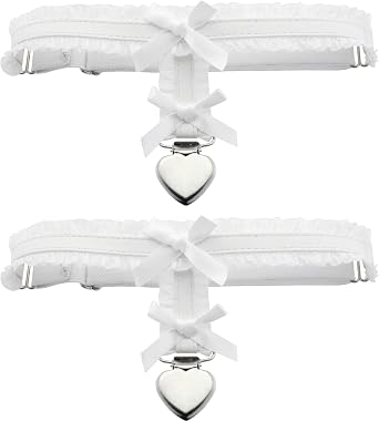 YunPeng Women Punk Gothic Garter Adjustable Wedding Bowknot Bridal Lace Garter Belt