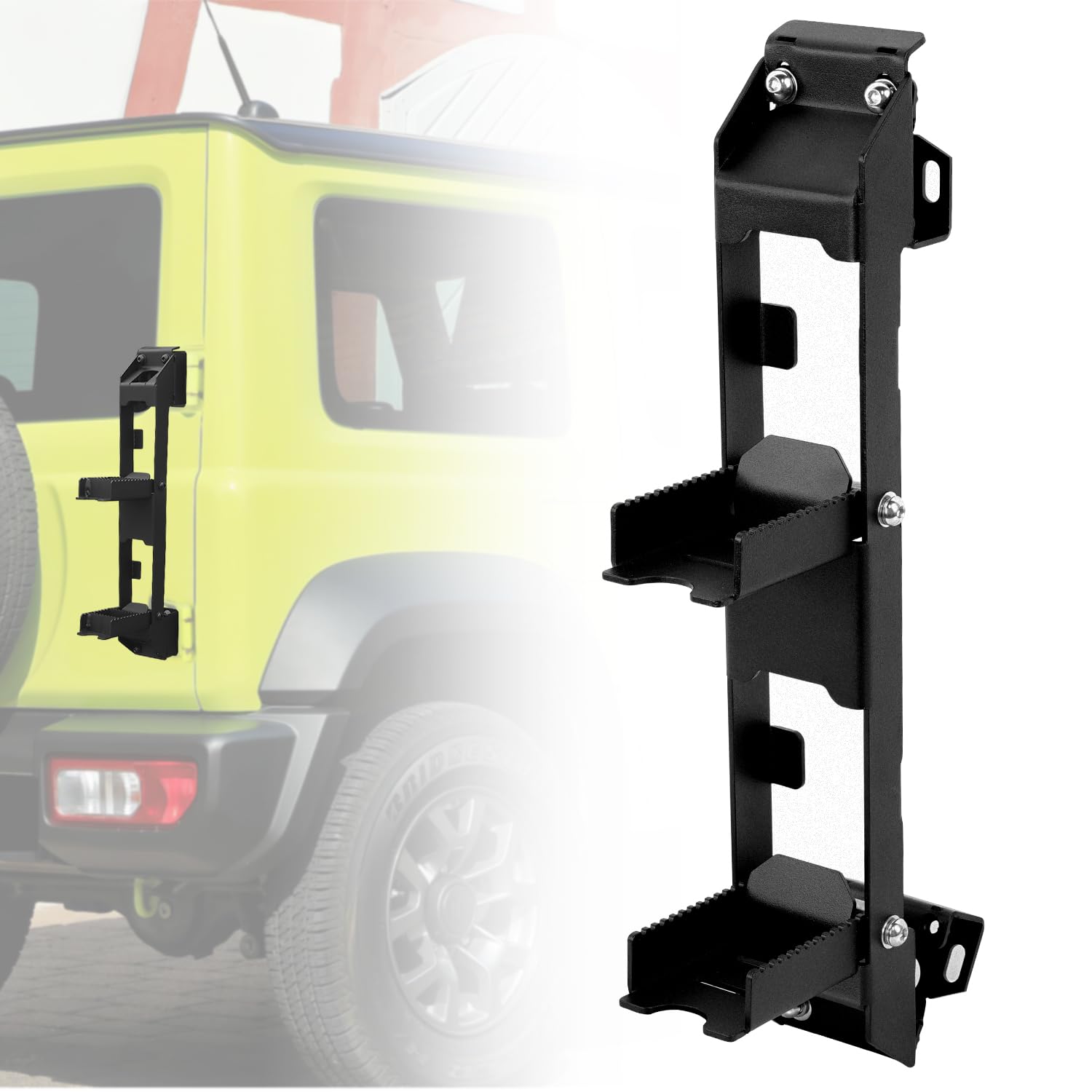 Archaic Échelle de hayon pour Suzuki Jimny Sierra JB64 JB74 2019-2024,Échelle de Queue échelle de Cross-Country pour Jimny,pédale d'escalade Pliable