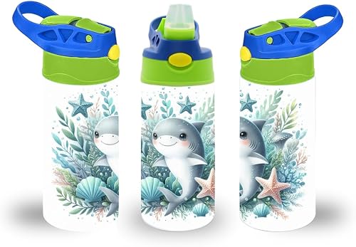 Ocean Themed 12oz Stainless Steel Insultated Water Bottle Design 14