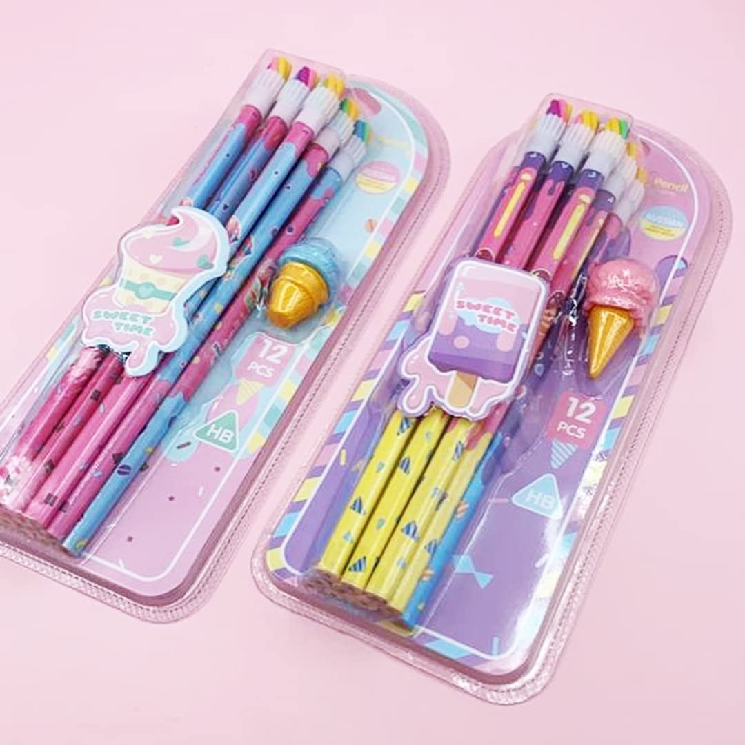 See full amazon price history chart for WingsCreations 13 in 1 Stylish Pencil Set with Ice-Cream Shaped Erasers Kids Girls School Offic Stationary Pencil Kanjak Navratri, Diwali Birthday Party Return Gift WingsCreations 13 in 1 Stylish Pencil Set with Ice-Cream Shaped Erasers Kids Girls School Offic Stationary Pencil Kanjak Navratri, Diwali Birthday Party Return Gift (B0C5TSXW8H) Amazon Price History, Amazon Price Tracker