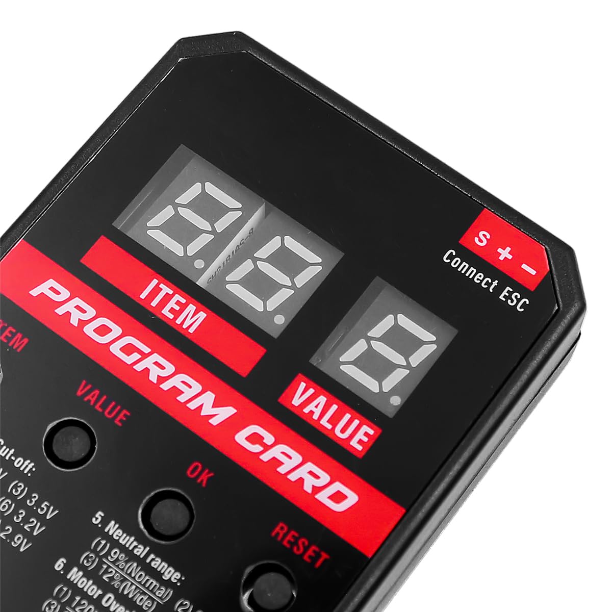 DollaTek Karta programowania ESC, pude?ko na karty z programami LED, kompatybilna z Surpass Hobby Rocket Brushless ESC 25 A, 35 A, 45 A, 60 A, 80 A, 120 A, 150 A