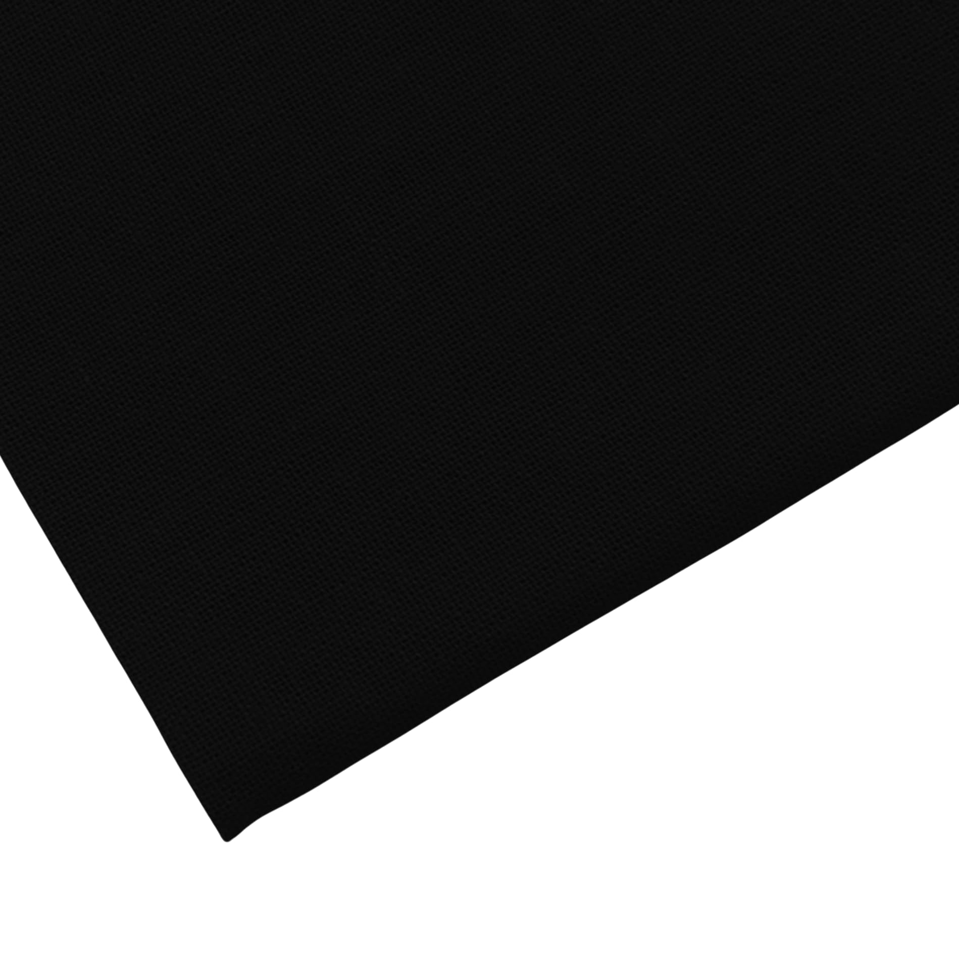 Plain Black Fabric, 100% Cotton, Extra Wide (150 CM) - Ideal for Arts & Crafts, Dressmaking, Quilting, Sewing, Bedding, Pillowcases, Bunting - Soft, Durable, High-Quality Material by JMW.®