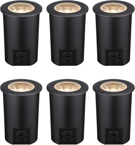 LEONLITE Luces LED de paisaje de 3 W en el suelo, 320 lm, 12-24 V CACC, luces de camino de paisaje IP67 impermeable, luz de pavimentadora de