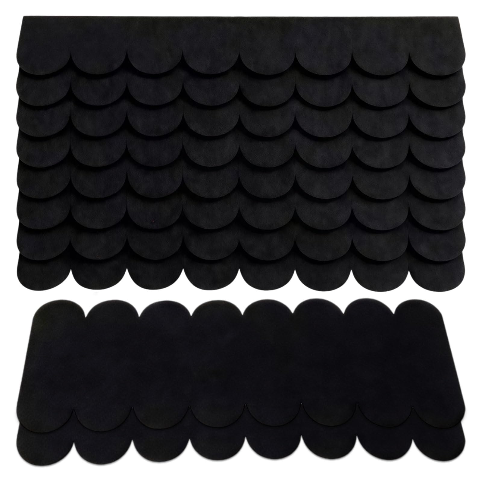 32 tejas autoadhesivas para pajareras, impermeables, para nido, conejos, casetas, techos para buzones (negro)