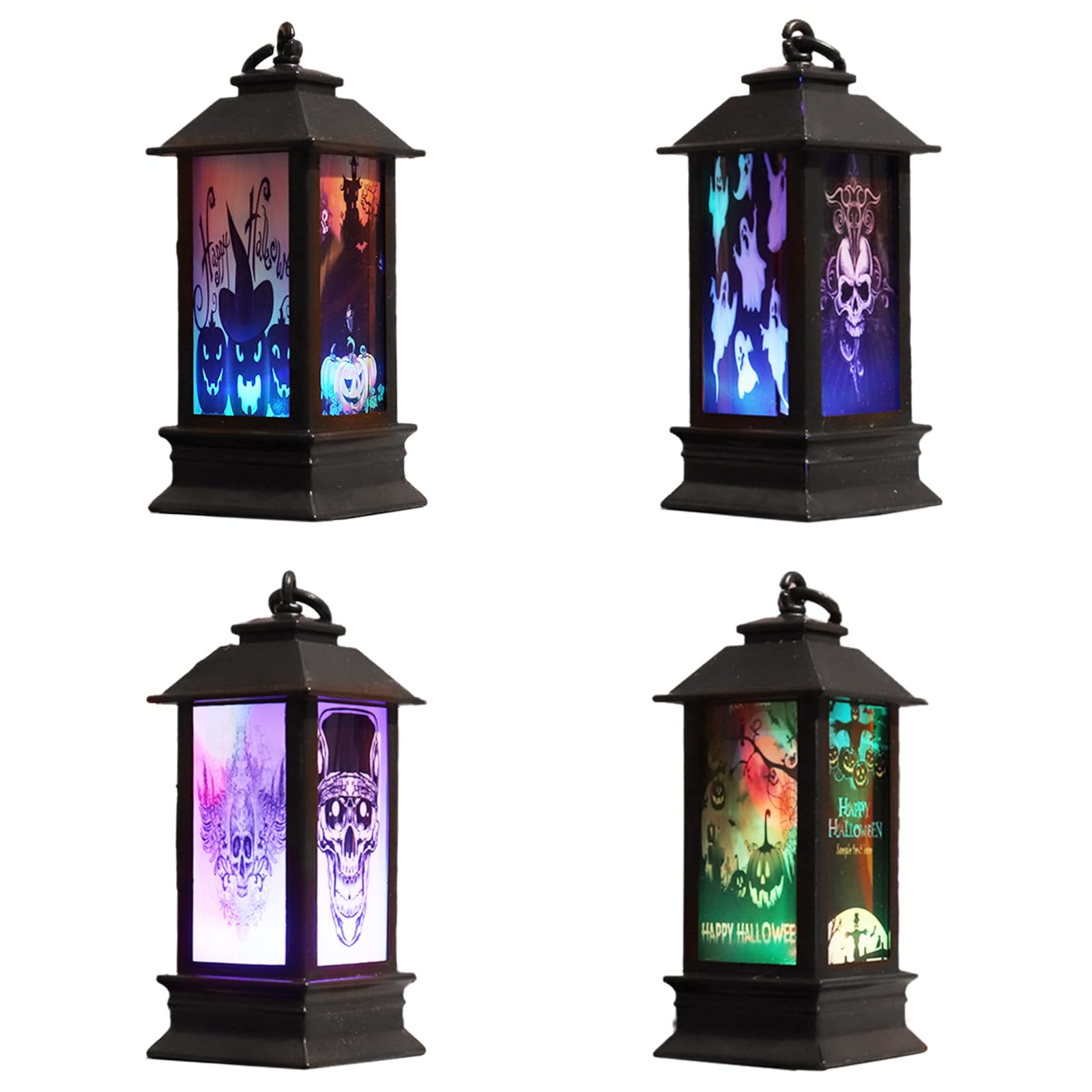 4 Pcs Halloween LED Candle Lantern