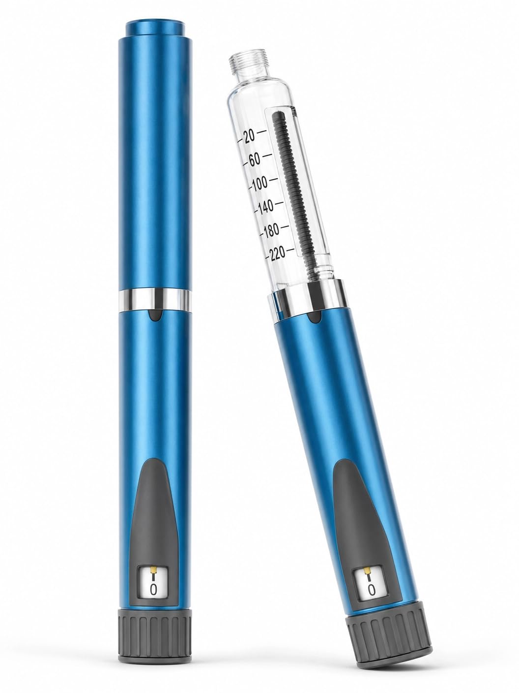 Stylo à insuline réutilisable, distributeur d'insuline, stylo à insuline, dosage précis de 1 à 60 unités, cartouches de 3 ml, léger et portable, appareil d'injection