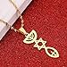 Messianic Necklace Jewish Holy Land Menorah Hexagram Israel Jewelry Mogen David Hanukiah Chanukkiyah (Gold Color)