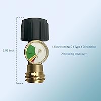 Vista 3 de Medidor de tanque de propano para 5-40 libras, indicador de nivel de tanque de propano licuado, detector de fugas universal para parrilla de gas