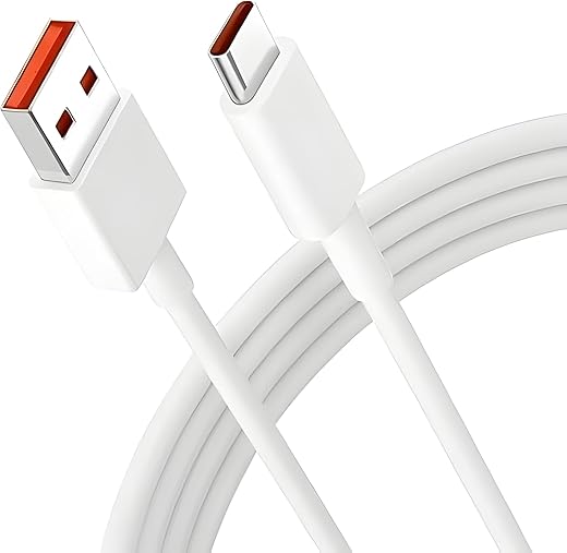 Mi Xiaomi 33W Fast Charging Cable USB C Quick Charge 4.0 Sonic charge Cord Compatible with Mi, iPhone 15 Pro Samsung Galaxy Android Phone Laptop PD Charger Cable (White)