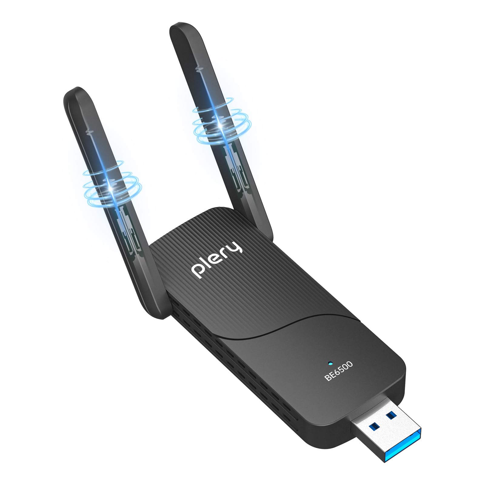 BE6500 Adaptador WiFi USB para PC, Antena WiFi PC USB 3.0, Receptor WiFi 7 para Windows 10/11, Tri-Banda 6G/5G/2,4G Alta Ganancia, 4K-QAM, WPA3, OFDMA, MU-MIMO, Baja Latencia USB WiFi para PC