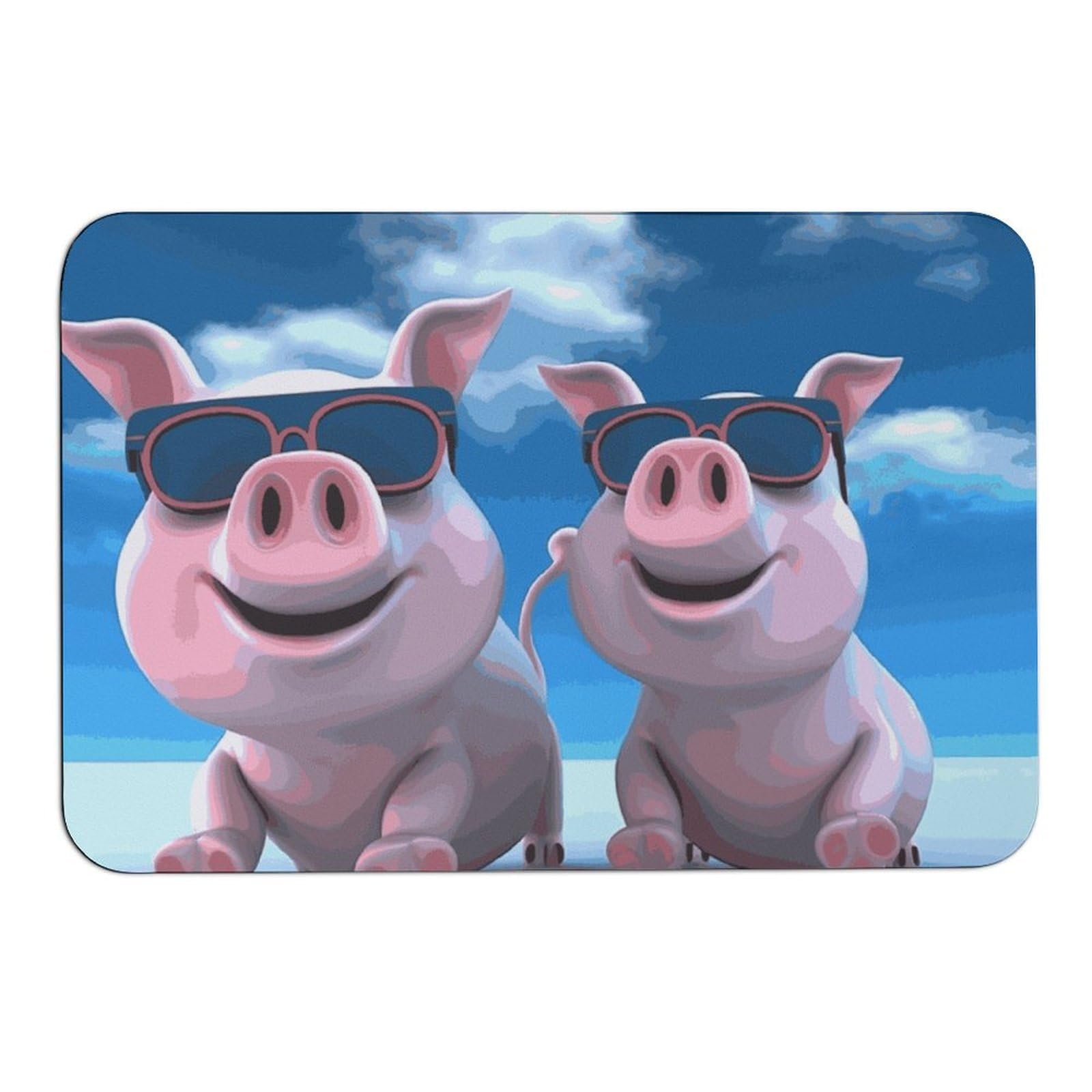 Tapis de sol diatomée imprimé 3D cochons tapis absorbant antidérapant