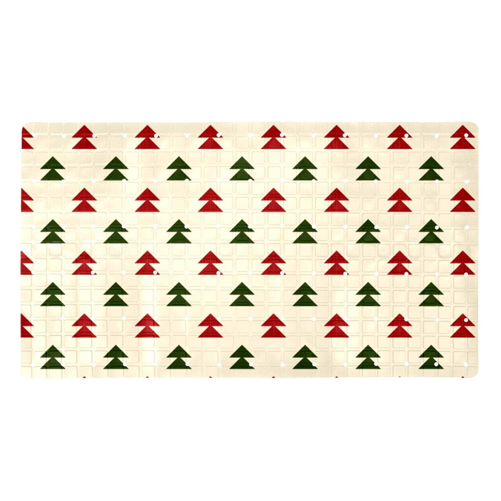 Alfombrilla de baño antideslizante con 120 ventosas y diseño de árbol de Navidad de 71 x 40 cm