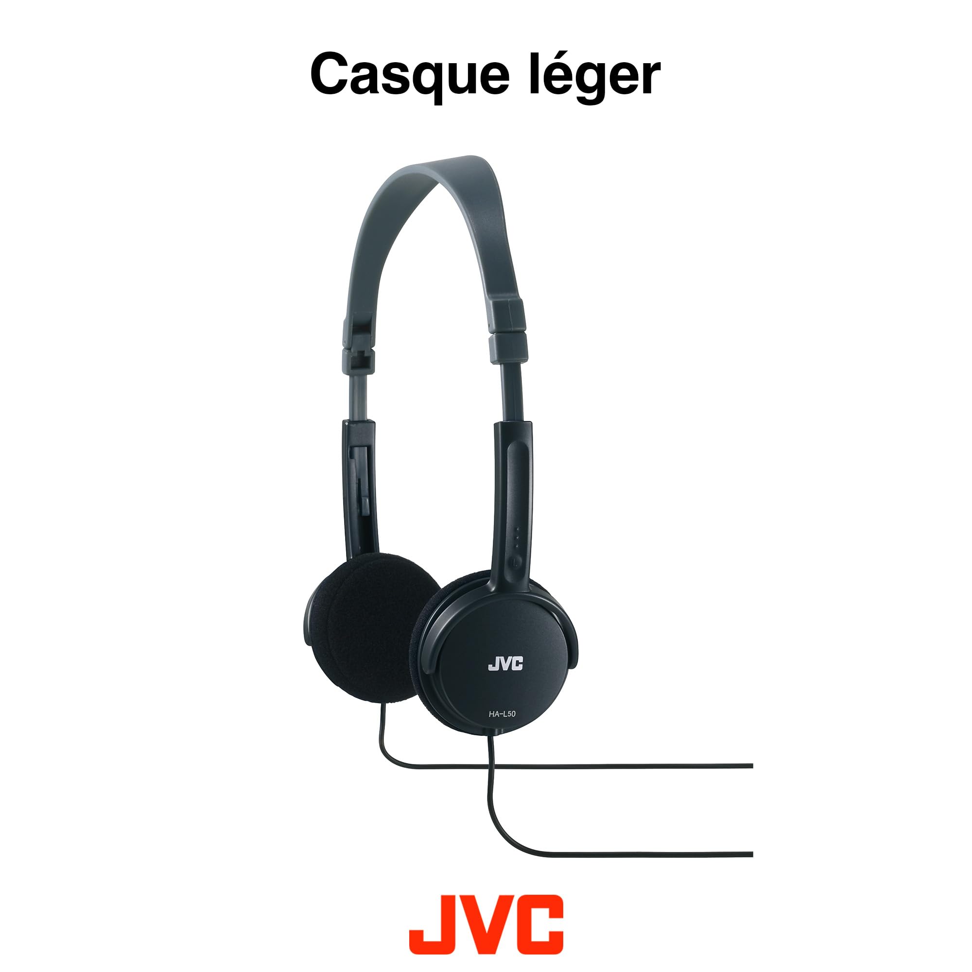 JVC HA L 50 B des écouteurs légers supplémentaires - design pliable noir
