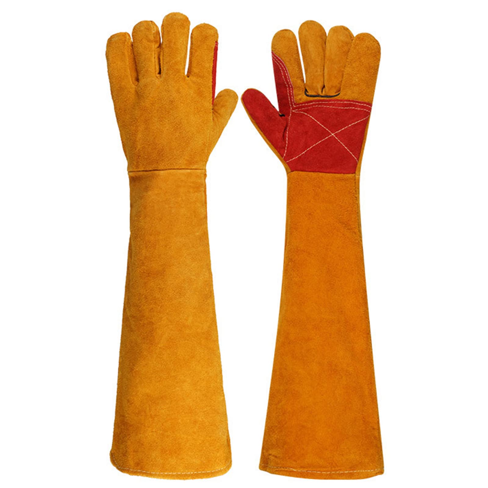 Buy Welding Gloves, Super Long 60CM Heat & Fire Resistant Cow Leather