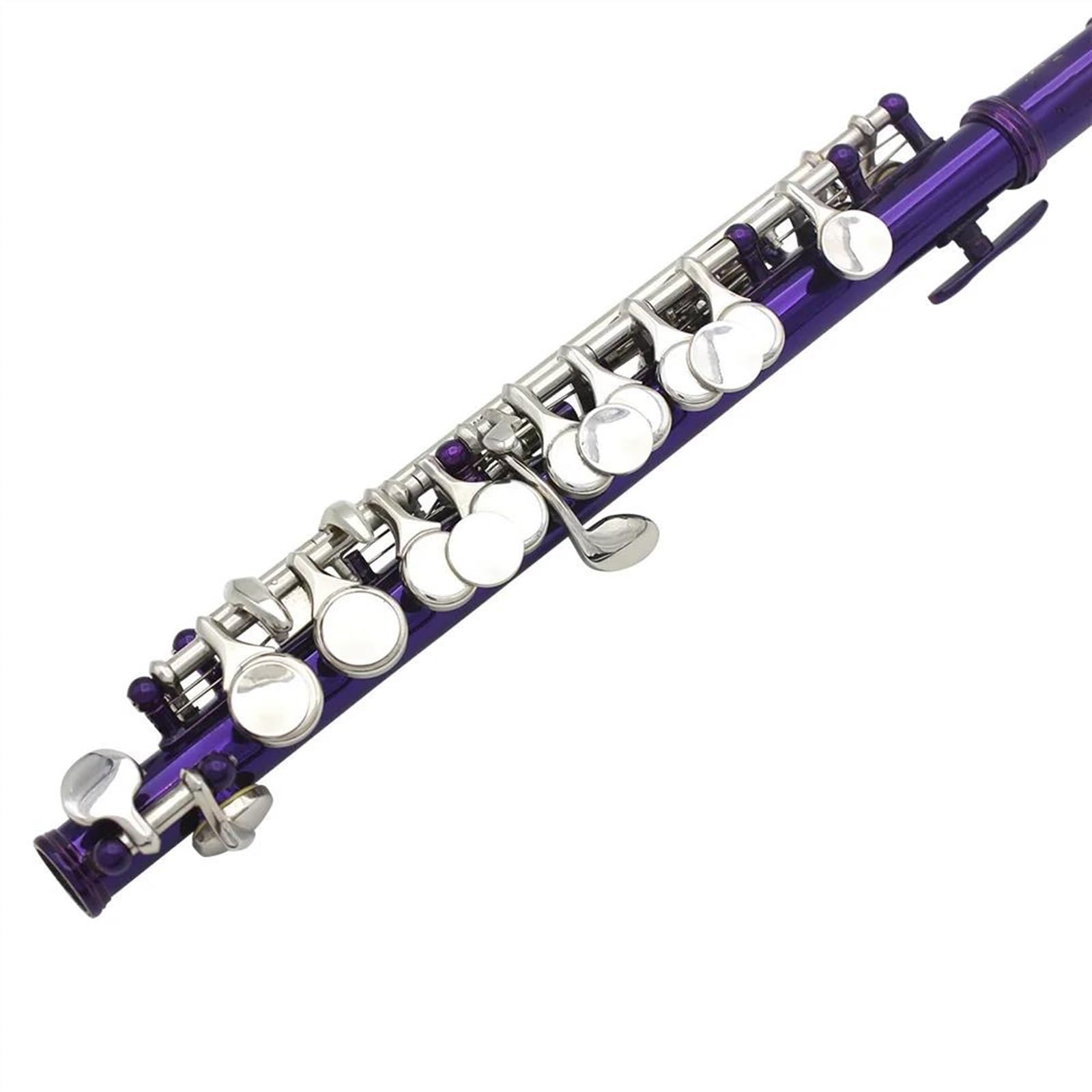 Flauto Viola Piccolo 16 Fori Chiave MI Di Mezza Misura In Cupronichel Con Custodia In Pelle