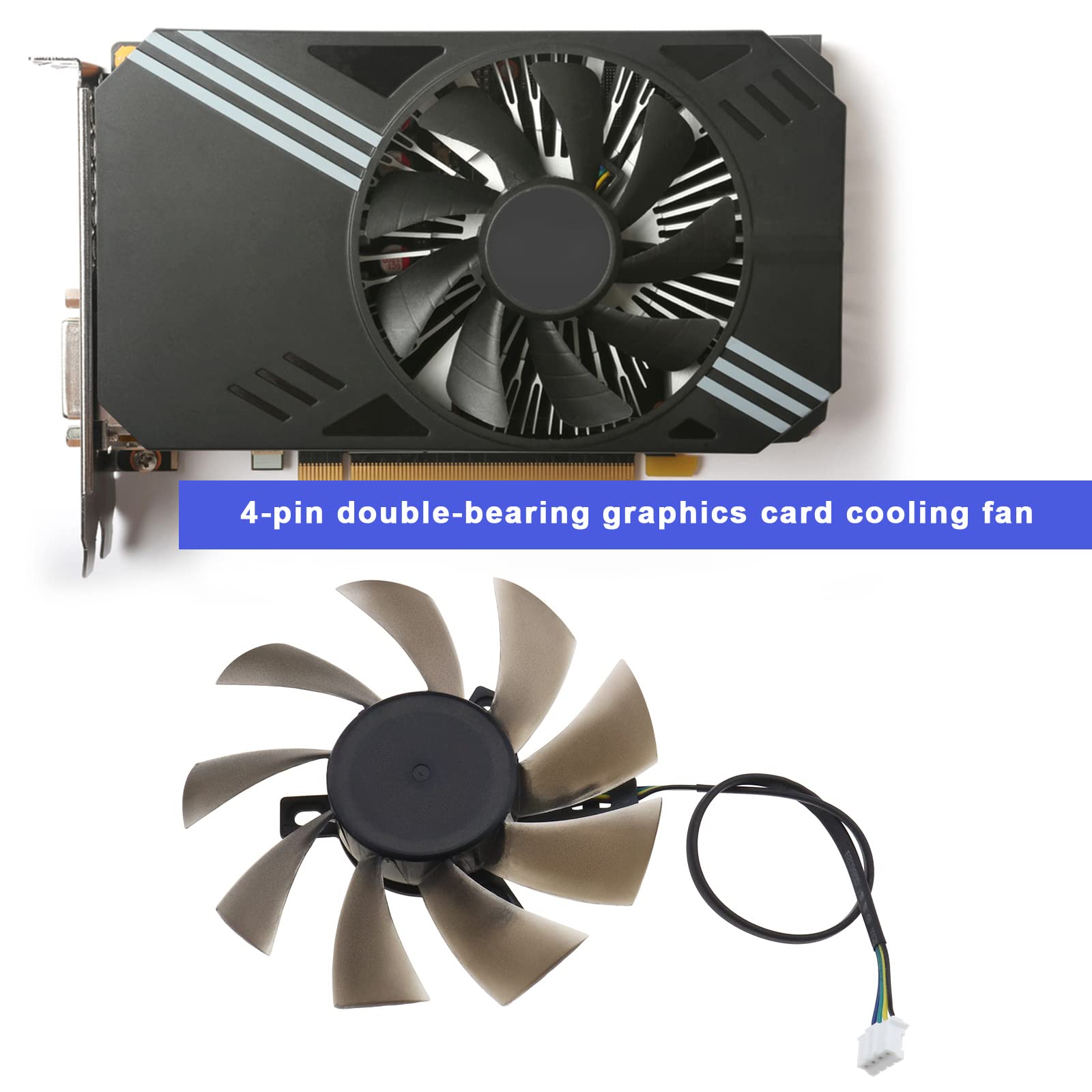 Ventola di raffreddamento della scheda video con cuscinetto a sfere a 4 pin 0.5AMP 12V compatibile con Zotac GTX 1060 3GB/1060 Mini Scheda Grafica Componenti Computer