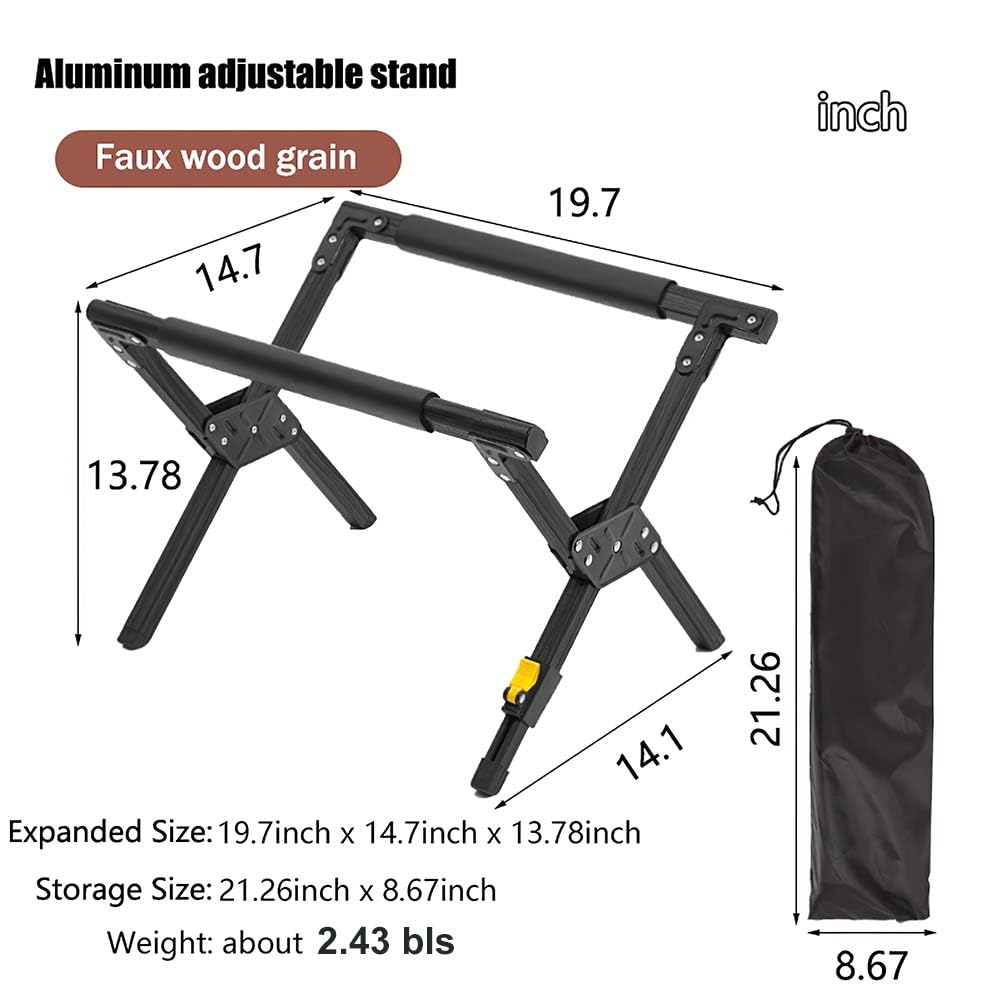 LIWSHWZ Faltbarer Kühlständer Aus Aluminium, 50x37x34 Cm – Verstellbar, Rutschfest, Mit Tragetasche Für Camping & Outdoor