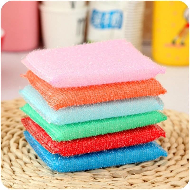 Heavy Duty Kitchen Scrub Pad, Non-Scratch Sponge for Dishes and Cookware, Reusable Dishwashing Scrubber, 15 x 10 cm (6, Power-Pad)-image-4