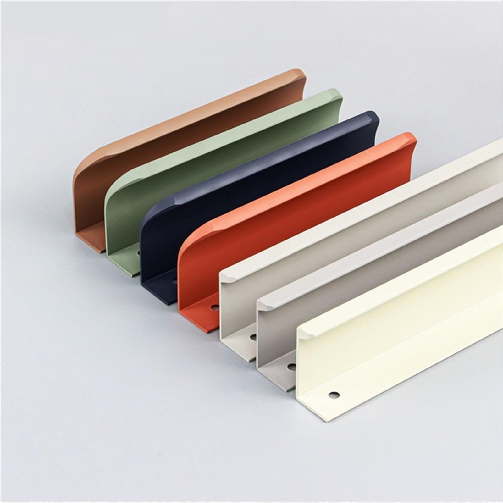 Onzichtbare trekkende aluminiumlegering verborgen handgrepen kasthandgreep keukenkast kledingkast vingerrand trekkende ladehendels knoppen Kasjmier grijs 2 stuks (totale lengte 200 mm